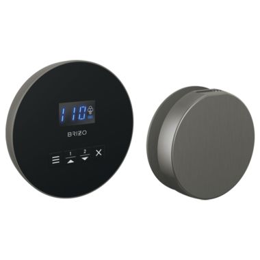 Click here to see Brizo 8CH-250R-SL-L Brizo Mystix Luxe Steel Round Steam Control and Head, Lumicoat Technology, Dual Temperature Sensor Technology - 8CH-250R-SL-L