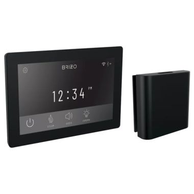 Click here to see Brizo 8CH-600S-BL Brizo Mystix 3-3/16in Square-Shaped Matte Black Digital Steam Control Kit with Built-In WiFi and Bluetooth, 12 Presets - 8CH-600S-BL