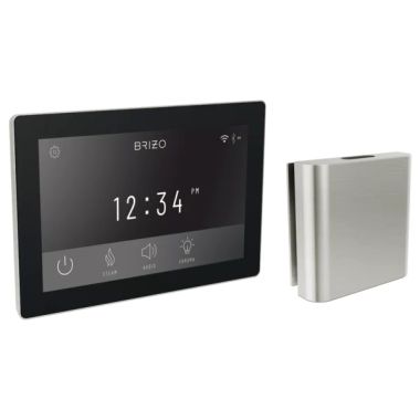 Click here to see Brizo 8CH-600S-BN-L Brizo Mystix Square-Shaped Brushed Nickel Digital Steam Control Kit with Built-In WiFi and Bluetooth, Lumicoat Technology, 12 Presets - 8CH-600S-BN-L