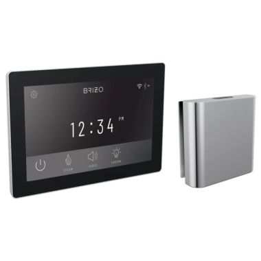 Click here to see Brizo 8CH-600S-PC-L Brizo Mystix Square-Shaped Chrome Digital Steam Control Kit with Built-In WiFi and Bluetooth, Lumicoat Technology, 12 Presets - 8CH-600S-PC-L