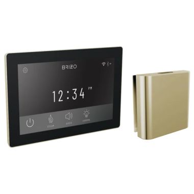 Click here to see Brizo 8CH-600S-PN-L Brizo Mystix Square-Shaped Polished Nickel Digital Steam Control Kit with Built-In WiFi and Bluetooth, Lumicoat Technology, 12 Presets - 8CH-600S-PN-L