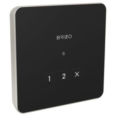 Click here to see Brizo 8CN-220L-BN-L Brizo Mystix 3-7/8in Brushed Nickel Linear Square Exterior Control with LED Indicator, Lumicoat Technology - 8CN-220L-BN-L