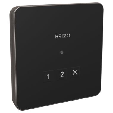 Click here to see Brizo 8CN-220L-BNX-L Brizo Mystix 3-7/8in Black Onyx Linear Square Exterior Control with LED Indicator, Lumicoat Technology - 8CN-220L-BNX-L