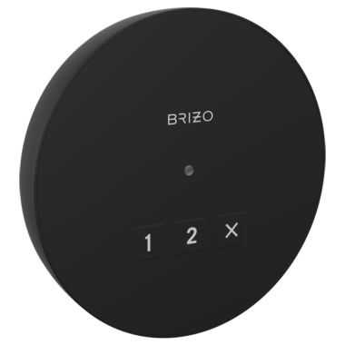 Click here to see Brizo 8CN-220R-BL Brizo Mystix 4-1/8in Matte Black Round Exterior Control with LED Indicator - 8CN-220R-BL