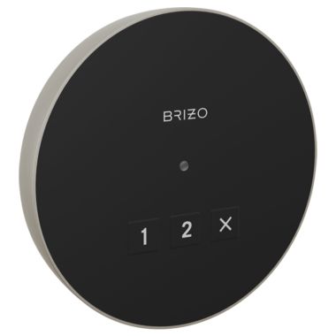 Click here to see Brizo 8CN-220R-NK-L Brizo Mystix 4-1/8in Luxe Nickel Round Exterior Control with LED Indicator, Lumicoat Technology - 8CN-220R-NK-L