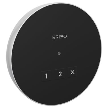 Click here to see Brizo 8CN-220R-PC-L Brizo Mystix 4-1/8in Polished Chrome Round Exterior Control with LED Indicator, Lumicoat Technology - 8CN-220R-PC-L