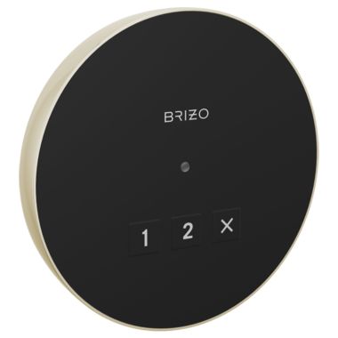 Click here to see Brizo 8CN-220R-PN-L Brizo Mystix 4-1/8in Polished Nickel Round Exterior Control with LED Indicator, Lumicoat Technology - 8CN-220R-PN-L