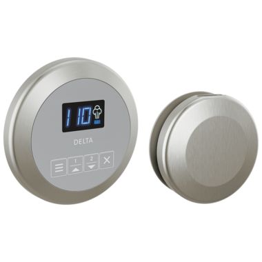 Click here to see Delta 5CH-250R-SS-PR Delta SteamScape Round-Shaped Stainless Steam Package with Patented Dual Sensor Technology, Digital Display, Lumicoat Technology - 5CH-250R-SS-PR