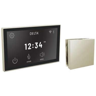 Click here to see Delta 5CH-550L-PN-PR Delta SteamScape Deluxe System Steam Package with 3in Polished Nickel Square-Shaped Steam Head, Lumicoat Technology - 5CH-550L-PN-PR