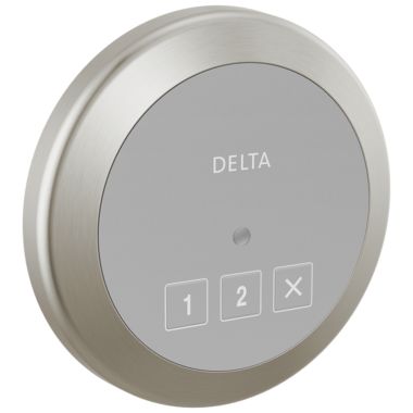 Click here to see Delta 5CN-220R-SS-PR Delta SteamScape Classic System Exterior Steam Control with 4in Stainless Trim Ring, Lumicoat Technology, 2-User Presets - 5CN-220R-SS-PR