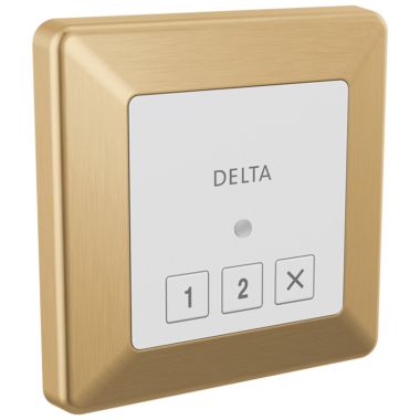 Click here to see Delta 5CN-220T-CZ-PR Delta SteamScape Classic System Square-Shaped 3-3/4in Champagne Bronze Exterior Steam Control with LED Indicator, Lumicoat Technology - 5CN-220T-CZ-PR