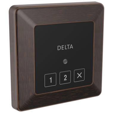 Click here to see Delta 5CN-220T-RB Delta SteamScape Classic System Square-Shaped 3-3/4in Venetian Bronze Exterior Steam Control with LED Indicator, 2-User Presets - 5CN-220T-RB