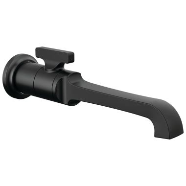 Click here to see Delta T3589LF-BLWL Delta Single Handle Wall Mount Bathroom Faucet, 1.2 GPM, WaterSense, Matte Black - T3589LF-BL-WL