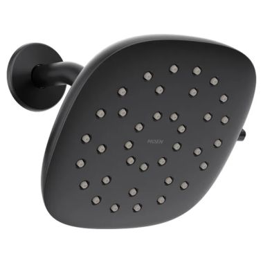 Click here to see Moen 220R5BL Moen Verso 7in Square Matte Black Rainshower Head with Infiniti Dial , 2.5 GPM - 220R5BL