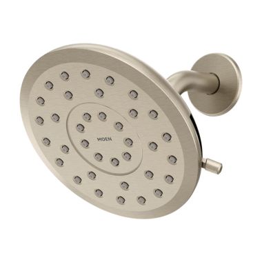 Click here to see Moen 220R7EPBN Moen Verso 7in Brushed Nickel Round Rainshower Head with Infiniti Dial, Eco-Performance, 1.75 GPM - 220R7EPBN