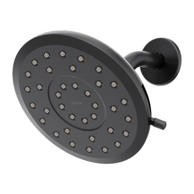 Click here to see Moen 220R7EPBL Moen Verso 7in Matte Black Round Rainshower Head with Infiniti Dial, Eco-Performance, 1.75 GPM - 220R7EPBL