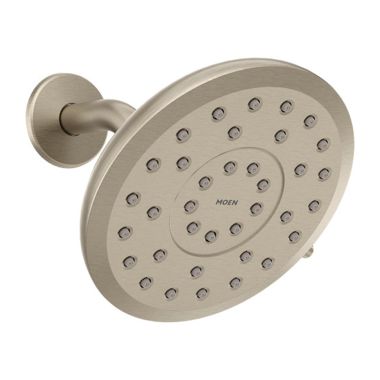 Click here to see Moen 220R7BN Moen Verso 7in Round Brushed Nickel Rainshower Head with Infiniti Dial, 2.5 GPM - 220R7BN