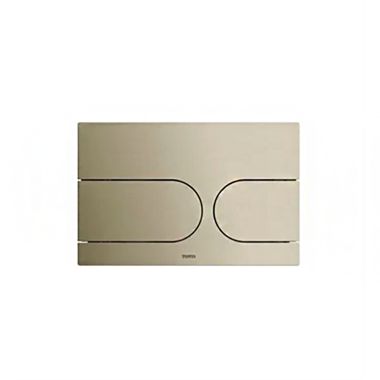 Click here to see Toto YT990#N TOTO NEOREST Brushed Nickel Rectangle Push Plate for In-Wall Tank Unit, Dual Button - YT990#N 