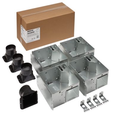 Click here to see Broan A000HFNF Broan-NuTone Flex Series Ventilation Fan Light Housing Pack without Flange Kit, Galvanized Steel - A000HFNF