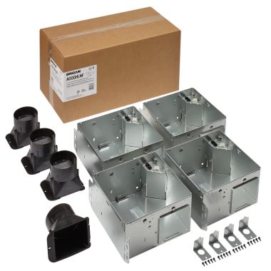 Click here to see Broan A000HLNF Broan-NuTone Flex Series Ventilation Fan Light Housing Pack without Flange Kit, EzDuct Connector, Galvanized Steel - A000HLNF