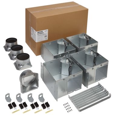 Click here to see Broan QTXEDCH Broan-NuTone QT DC Series Housing Pack for QTXE110150DCF Finish Pack with Selectable CFM of 110, 130, or 150 and <0.3, 0.4, and 0.7 sones- QTXEDCSH