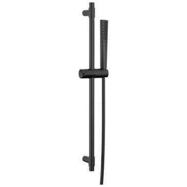 Click here to see Delta 51808-BL Delta Universal Premium Single-Setting Slide Bar Hand Shower, TouchClean, WaterSense, 1.75 GPM, Matte Black - 51808-BL