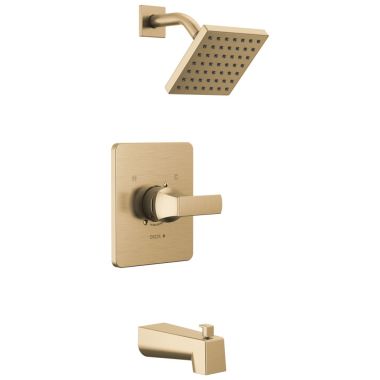 Click here to see Delta T14437-CZ Delta Velum Monitor 14 Series Tub & Shower, TouchClean, MultiChoice, ADA, 1.75 GPM, Champagne Bronze - T14437-CZ