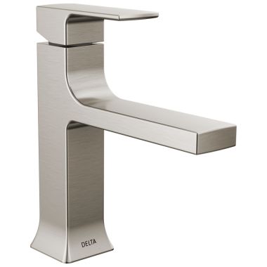 Click here to see Delta 537-SSMPU-DST Delta Velum Bathroom Faucet With Metal Pop-Up,  Single Handle, DIAMOND Seal, ADA, 1.2 GPM, Stainless - 537-SSMPU-DST