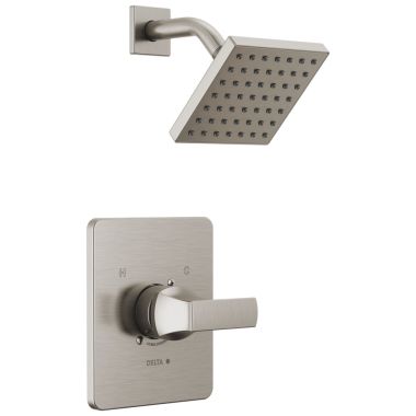 Click here to see Delta T14237-SS Delta Velum Monitor 14 Series Shower Trim, TouchClean, MultiChoice, ADA, 1.75 GPM, Stainless - T14237-SS