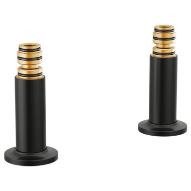 Click here to see Brizo T71765-BL Brizo Deck Mount Tub Filler Unions with Dual Column, Solid Brass, Matte Black - T71765-BL