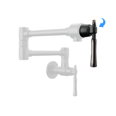 Click here to see Brizo RP101797BLBNX Brizo Tulham Pot Filler Faucet Lever Handle Kit, Matte Black / Brilliance Black Onyx - RP101797BLBNX