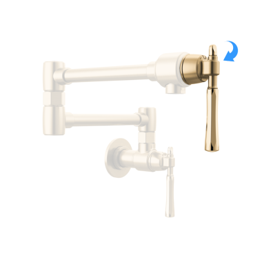 Click here to see Brizo RP101797GLPG Brizo Tulham Pot Filler Faucet Lever Handle Kit, Brilliance Luxe Gold / Brilliance Polished Gold - RP101797GLPG
