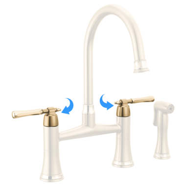 Click here to see Brizo RP101793GLPG Brizo Tulham Bridge Kitchen Faucet Lever Handle Kit, Brilliance Luxe Gold / Brilliance Polished Gold - RP101793GLPG