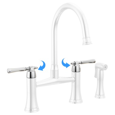 Click here to see Brizo RP101793PC Brizo Tulham Bridge Kitchen Faucet Lever Handle Kit, Polished Chrome - RP101793PC