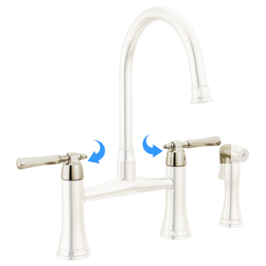 Click here to see Brizo RP101793PN Brizo Tulham Bridge Kitchen Faucet Lever Handle Kit, Brilliance Polished Nickel - RP101793PN