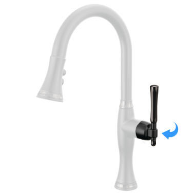 Click here to see Brizo RP101785BLBNX Brizo Tulham Pull-Down Kitchen/Prep Faucet Lever Handle Kit, Matte Black / Brilliance Black Onyx - RP101785BLBNX