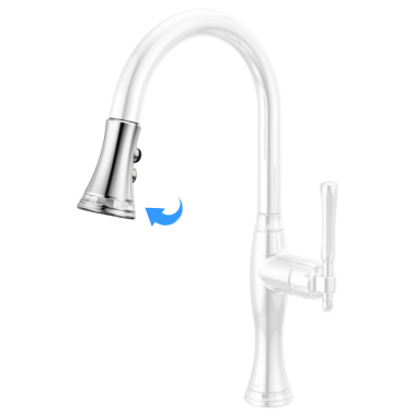 Click here to see Brizo RP101784PC Brizo Tulham Pull-Down Faucet Hose and Sprayer Assembly, Two-Function, Polished Chrome - RP101784PC