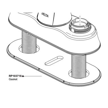 Click here to see Delta RP103718BL Delta Dallace Gasket for 25828LF Two-Handle Centerset Bathroom Faucet, Matte Black - RP103718BL