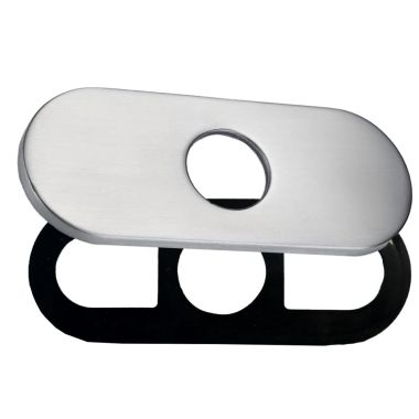 Click here to see Delta RP103375PC Delta Three Hole Escutcheon and Gasket for Single Hole Faucet, Chrome - RP103375PC