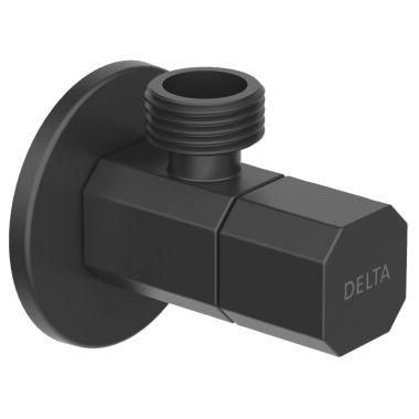 Click here to see Delta IAO36005-BL Delta Rectangular Quarter-Turn Angle Valve with Flange, Matte Black - IAO36005-BL