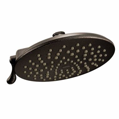 Click here to see Moen S6320ORB Moen Velocity 8in Two-Function Rainshower Shower Head with Operating Lever, Immersion Technology,  2.5 GPM, Oil Rubbed Bronze - S6320ORB