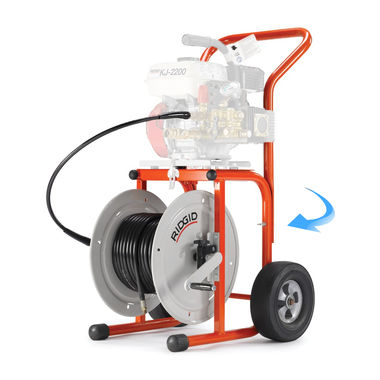 Click here to see Ridgid 62877 RIDGID Model H-30 WH Cart with Hose Reel and 110' x 1/4