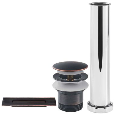 Click here to see American Standard 1614305.278 American Standard Town Square S Freestanding Bathtub Overflow Cover and Drain Kit, Legacy Bronze - 1614305.278