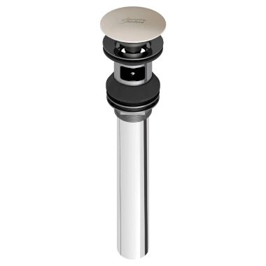 Click here to see American Standard 8888095.295 American Standard Universal Push-Pop Drain with Overflow, Brushed Nickel - 8888095.295
