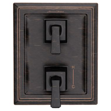 Click here to see American Standard TU455740.278 American Standard Town Square S Two Handle Pressure Balance Valve Trim with Diverter, ADA, Legacy Bronze - TU455740.278