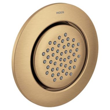 Click here to see Moen TS1322BZG Moen Mosaic 5” Single Function Round Body Spray, 2 GPM, Matte Black - TS1322BL