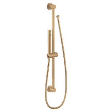Click here to see Moen 3887EPBZG Moen Eco-Performance Hand Shower with Slide Bar, Single-Function, 1.75 GPM, WaterSense-Certified, Bronzed Gold - 3887EPBZG