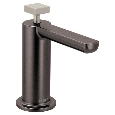 Click here to see Moen S3952BLS Moen Nio Modern Soap Dispenser, 16 Ounce, Black Stainless - S3952BLS