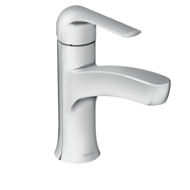 Click here to see Moen 84565SRN Moen Tilson One-Handle Bathroom Sink Faucet, 1.2 GPM, WaterSense, Brushed Nickel - 84565SRN