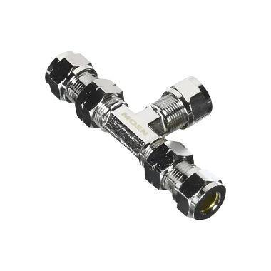 Click here to see Moen 104425 Moen Commercial Mixing Tee with Check Valves, Chrome - 104425